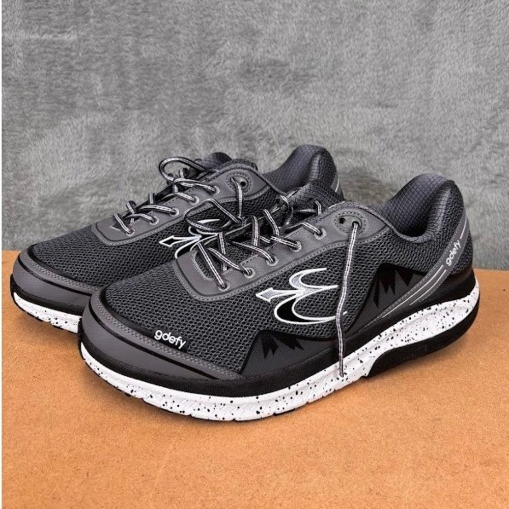 Gravity Defyer G-Defy Ion Mens 14 Walking Shoes Grey Black Speckled VersoShock